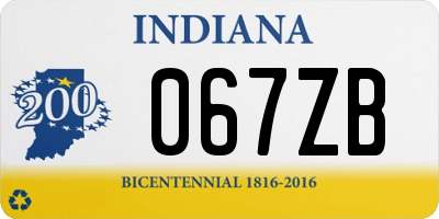 IN license plate 067ZB