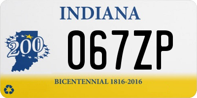 IN license plate 067ZP