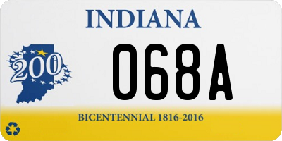 IN license plate 068A