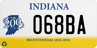 IN license plate 068BA