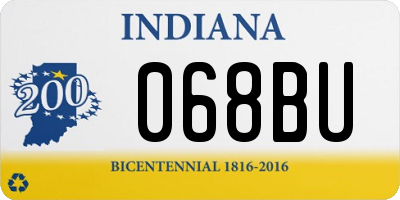 IN license plate 068BU