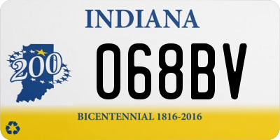 IN license plate 068BV