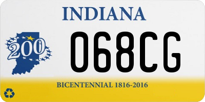 IN license plate 068CG