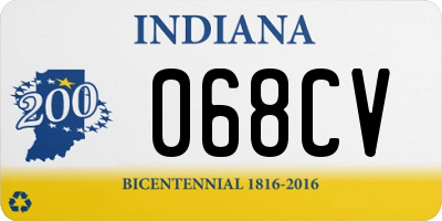 IN license plate 068CV