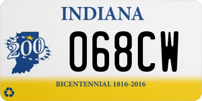 IN license plate 068CW