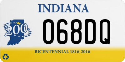IN license plate 068DQ