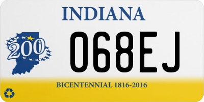 IN license plate 068EJ