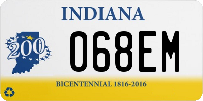 IN license plate 068EM