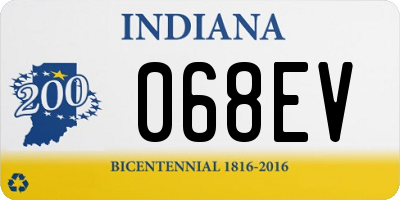 IN license plate 068EV