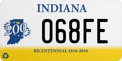 IN license plate 068FE