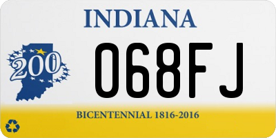 IN license plate 068FJ