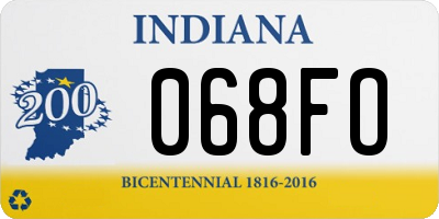 IN license plate 068FO