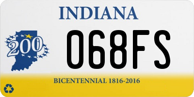 IN license plate 068FS