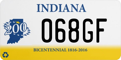 IN license plate 068GF