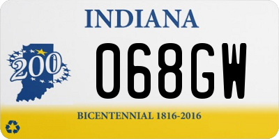 IN license plate 068GW