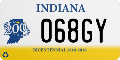 IN license plate 068GY