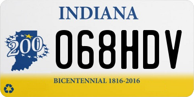 IN license plate 068HDV