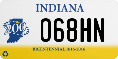 IN license plate 068HN