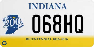 IN license plate 068HQ