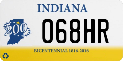 IN license plate 068HR