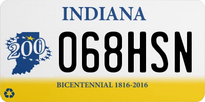 IN license plate 068HSN