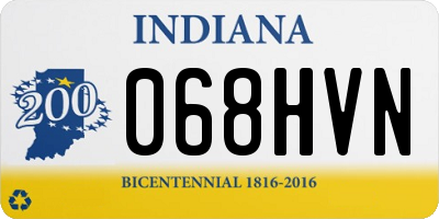 IN license plate 068HVN