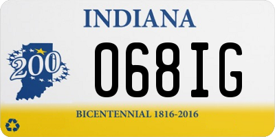 IN license plate 068IG