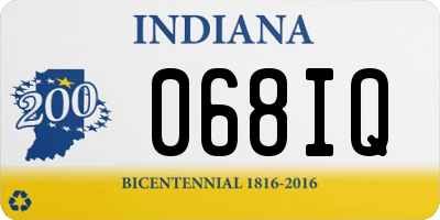 IN license plate 068IQ