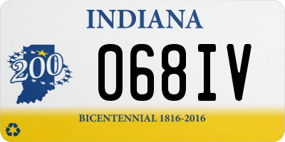 IN license plate 068IV