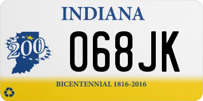 IN license plate 068JK