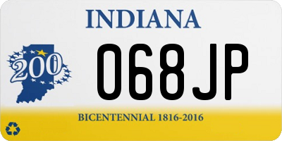 IN license plate 068JP