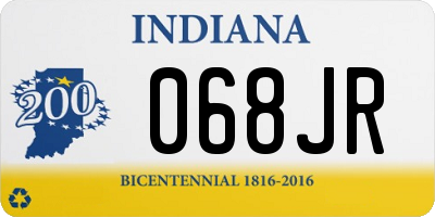IN license plate 068JR