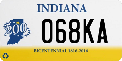 IN license plate 068KA