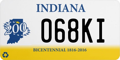IN license plate 068KI