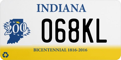 IN license plate 068KL