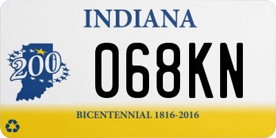 IN license plate 068KN