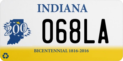 IN license plate 068LA