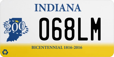 IN license plate 068LM