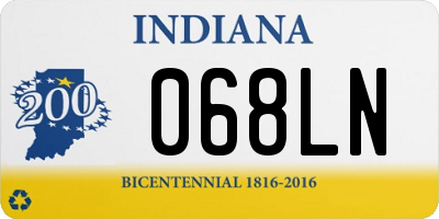 IN license plate 068LN