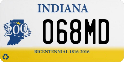 IN license plate 068MD