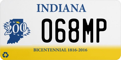 IN license plate 068MP