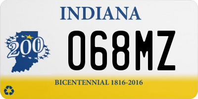 IN license plate 068MZ