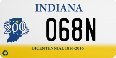 IN license plate 068N