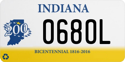 IN license plate 068OL