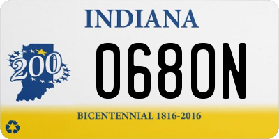 IN license plate 068ON