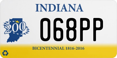 IN license plate 068PP