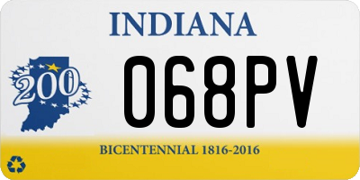 IN license plate 068PV