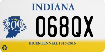 IN license plate 068QX