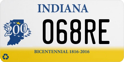 IN license plate 068RE