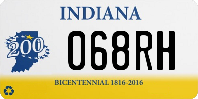 IN license plate 068RH